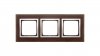 Simon 54 Nature Ramka potrójna drewno SREBRNE WENGE DRN3/84